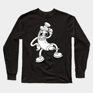 Syringe in vintage cartoon style Long Sleeve T-Shirt